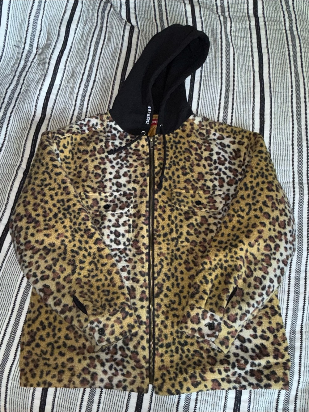 Supreme Fleece Zip Up Hooded Shirt